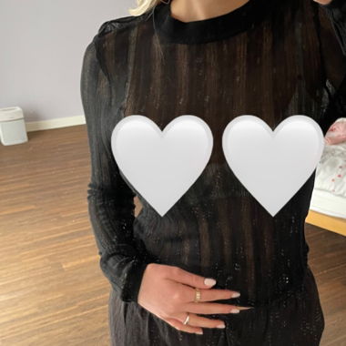 Black see-through mesh top