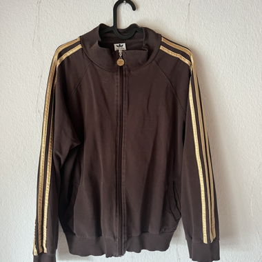 Vintage Adidas Jacke Braun Gold