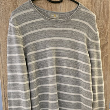 Pullover Weiss/Grau
