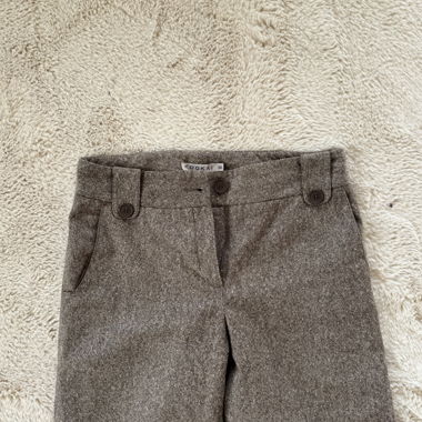 Pantaloni Kookai grigi in lana a gamba larga