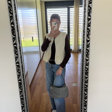 Michael Kors grey crossbody bag
