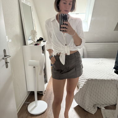 Faux Leather Skort