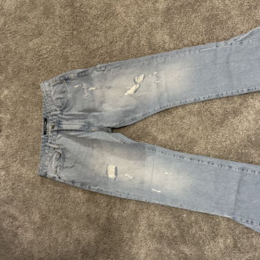 Flared Jeans Washed Light Blue