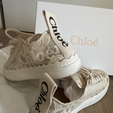 Baskets Chloé en dentelle