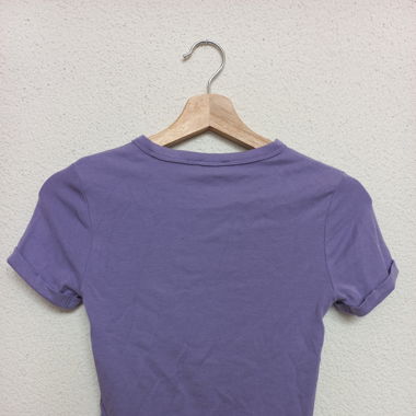 Basic short-sleeved shirt light purple