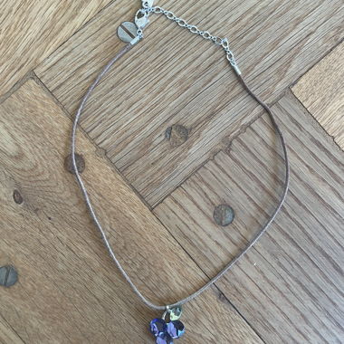 Collana con ciondolo cristalli