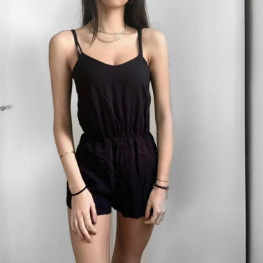 Schwarzer Overall