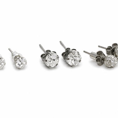 Stud Earring Set with Stones