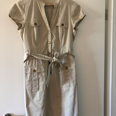 Abito camicia beige