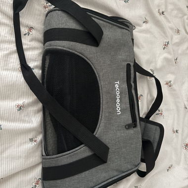 Teegeoon soft pet carrier bag grey