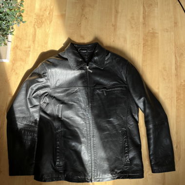 Schwarze VINCI Lederjacke