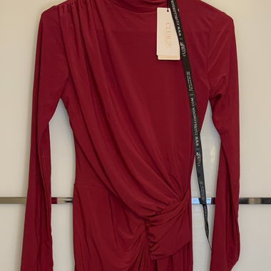 Abito Drappeggiato bordeaux Club L London