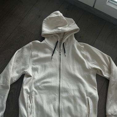 Zip Hoodie in Beige