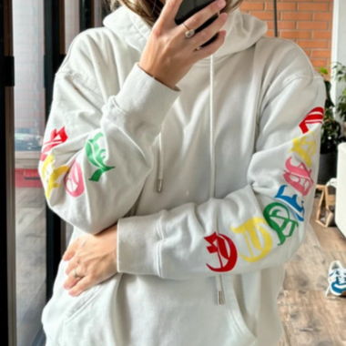 White hooded sweatshirt