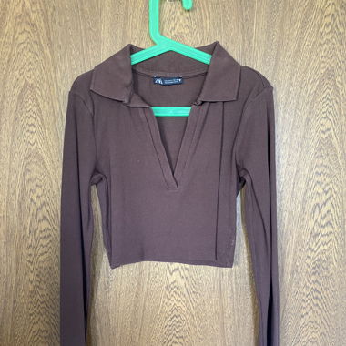 Langarmshirt mit Kragen