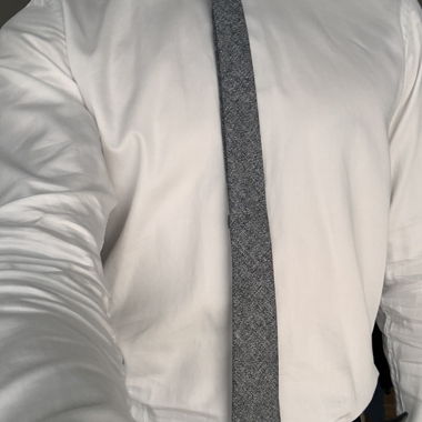 Cravate slim texturée gris chiné