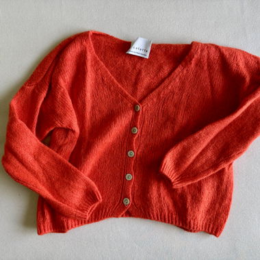 Gilet Cardigan rouge Colette