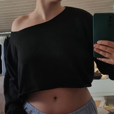 Offshoulder Pullover Schwarz