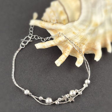 Bracelet en argent 925 avec des étoiles