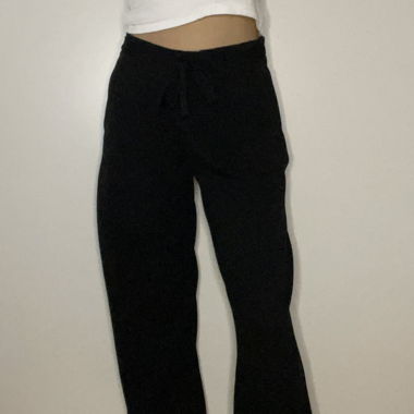 Schwarze Stoffhose, Grösse 36/38