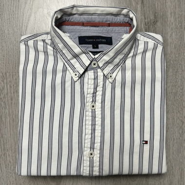 Camicia a righe bianca Tommy Hilfiger 