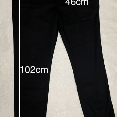 Pantalon noir type chino élastique cheville