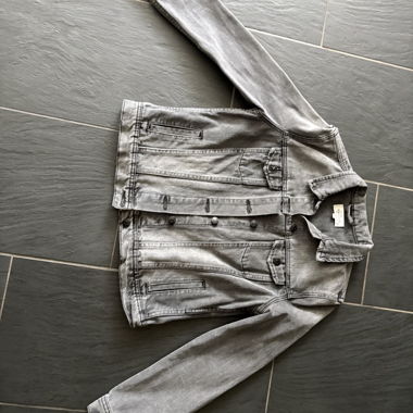 Veste en jean grise