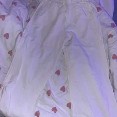 White linen trousers