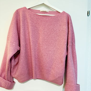 Pink knit sweater