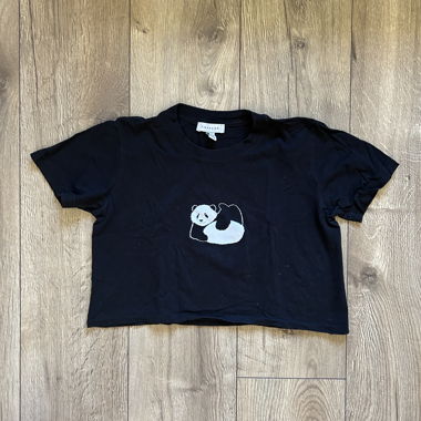 T-shirt noir Topshop panda
