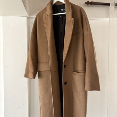 ZARA long camel coat