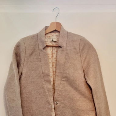 Cotélac French Designer Copper & Beige Cotton Coat