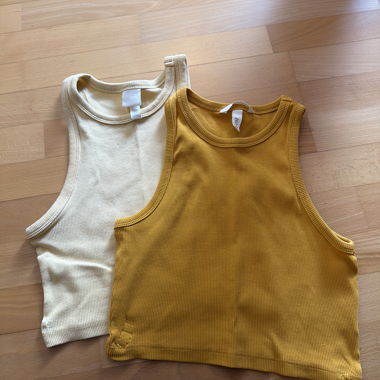 Lot de 2 débardeurs côtelés
