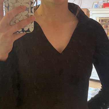 Pull en tricot noir