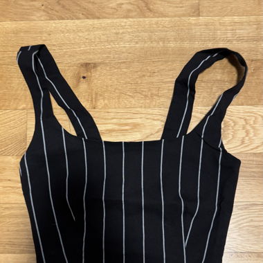 Schwarzes gestreiftes Top Gr. 32 von H&M Divided