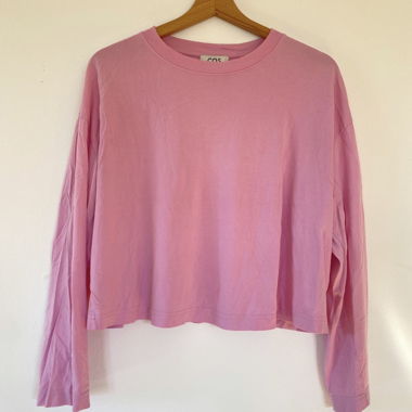 T-shirt rosa COS maniche lunghe
