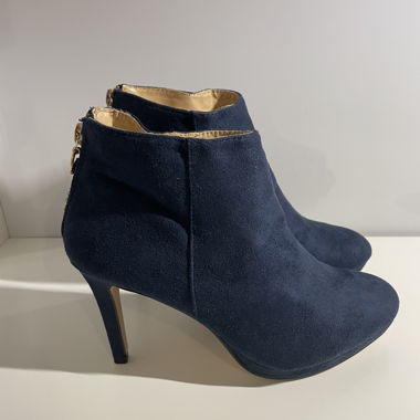 Stivaletti blu navy con tacco a spillo – Taglia 38
