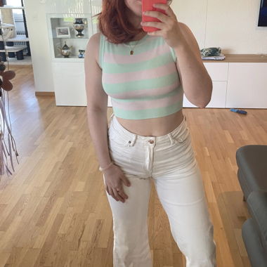 Wideleg Cropped Jeans in White