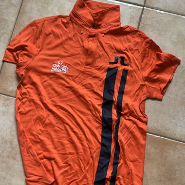 Polo da golf arancione Omega