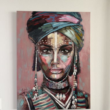 Leinwandbild Arte Frau 90x120 cm