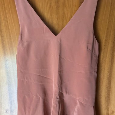Dark Rose - top en soie orange