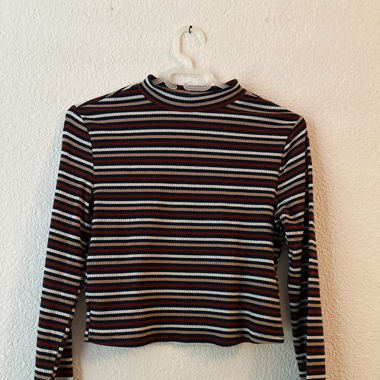 Striped Cropped Long Sleeve