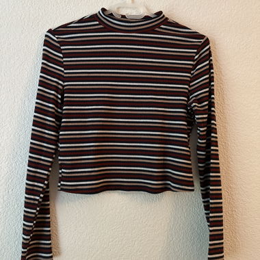 Striped Cropped Long Sleeve