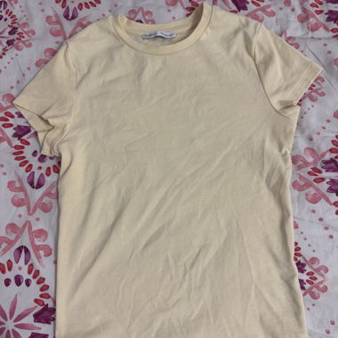 Bershka T-Shirt beige, Gr. L