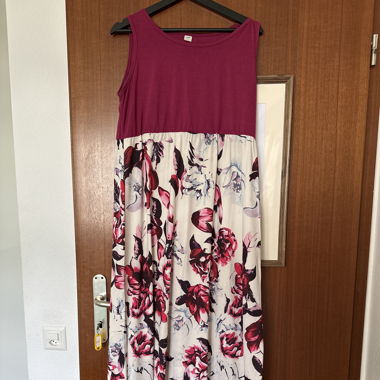 Robe longue d’été fleur violet
