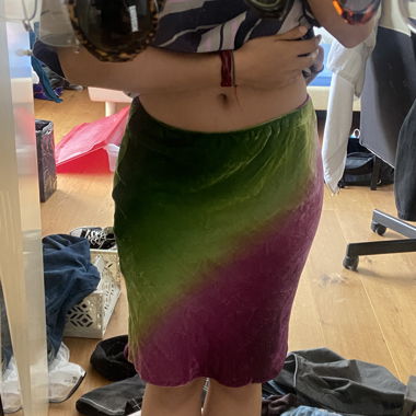 Velvet Gradient Skirt