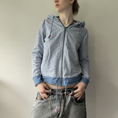 vintage stripes zip hoodie mustang jeans