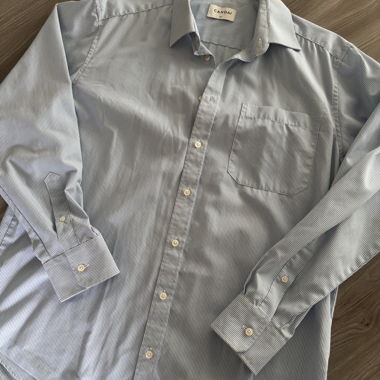Chemise rayée bleu et blanc