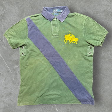 Green and blue big Pony polo 