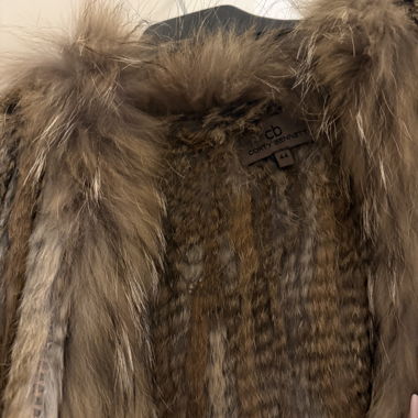 Gilet in pelliccia marrone vera pelliccia